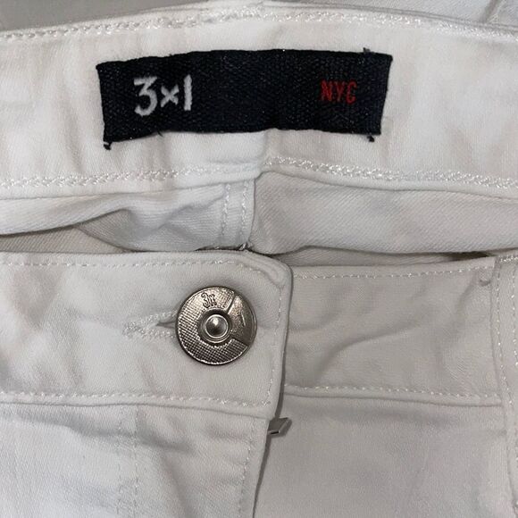 3x1 Womens Size 30 White Crop Flare Jeans - Picture 6 of 7
